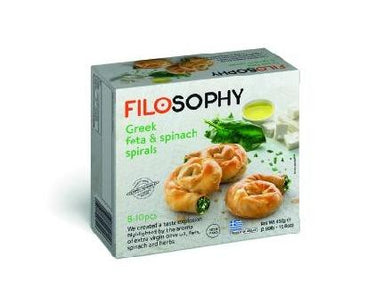 Ioniki FiloSophy Frozen Mini Feta & Spinach Spirals QTY 9-10 - 450g-Groceries-Ioniki FiloSophy-Fresh Connection