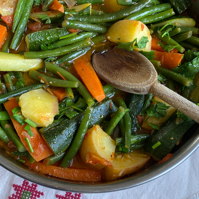 Greek Green Beans with Potatoes and Tomato (Fasolakia)🇬🇷-Fresh Connection
