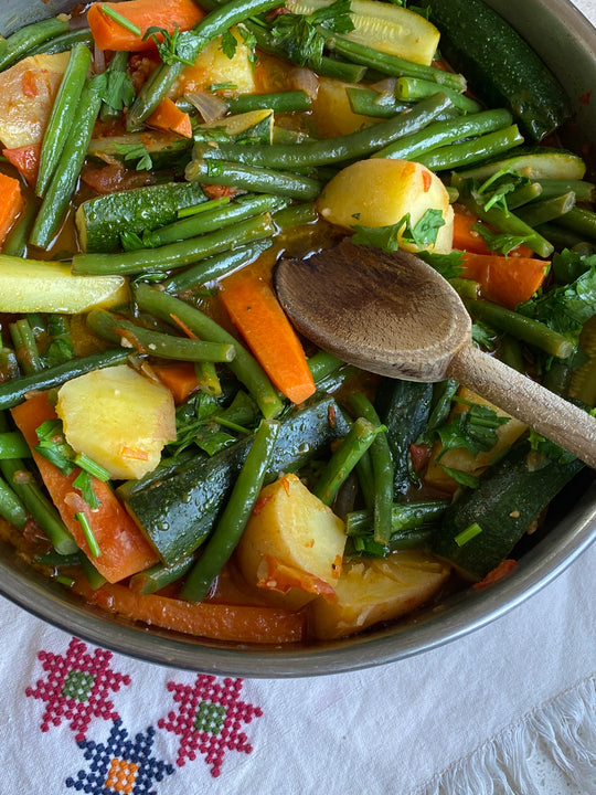 Greek Green Beans with Potatoes and Tomato (Fasolakia)🇬🇷-Fresh Connection