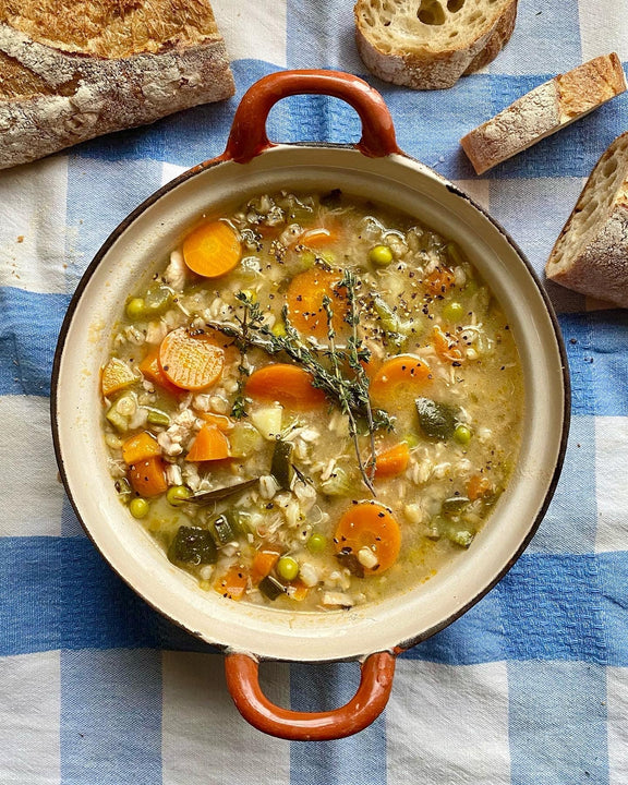 🐓🥕🍲Chicken, Vegetable and Barley Soup.