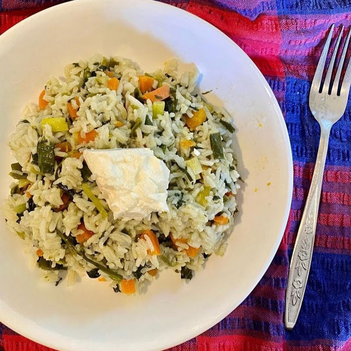 Nikolaos' Spanakorizo with Carrot 🥕and Chilli 🌶(Greek Rice)