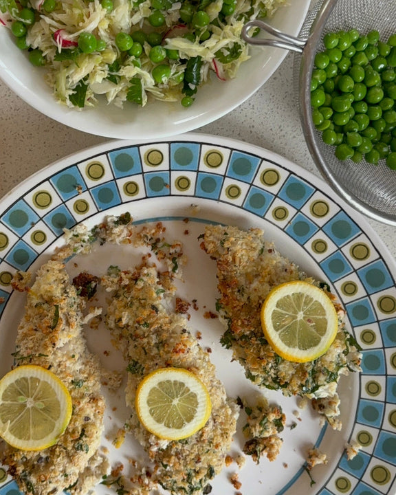 Golden Greek Crumbed Fish Fillets 🍋