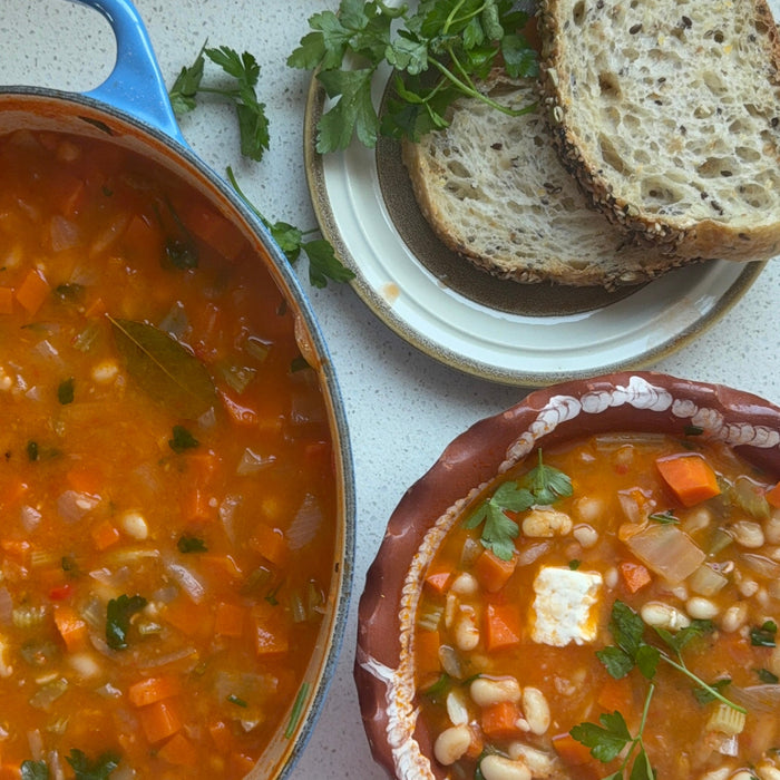 Greek White Bean Soup (Fasolatha) 🇬🇷🥕