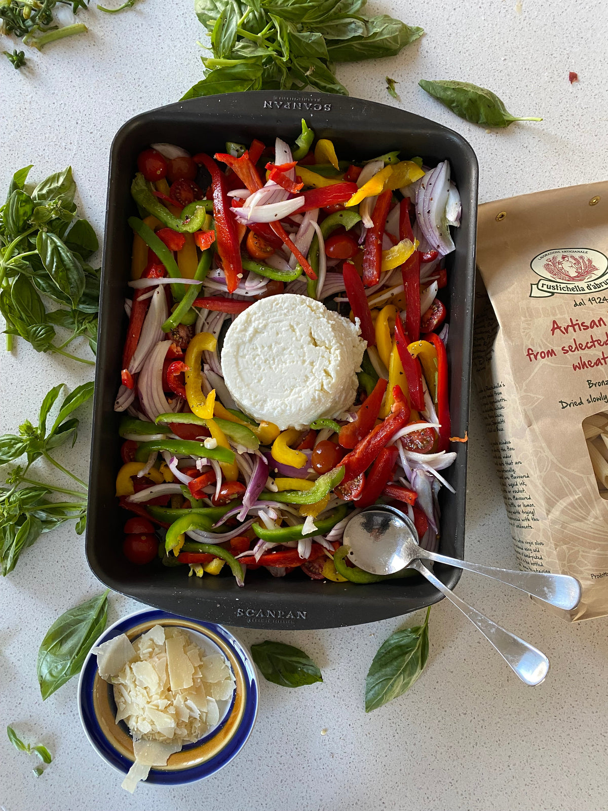 Capsicum and Tomato Pasta with Ricotta 🫑🍅 — Fresh Connection