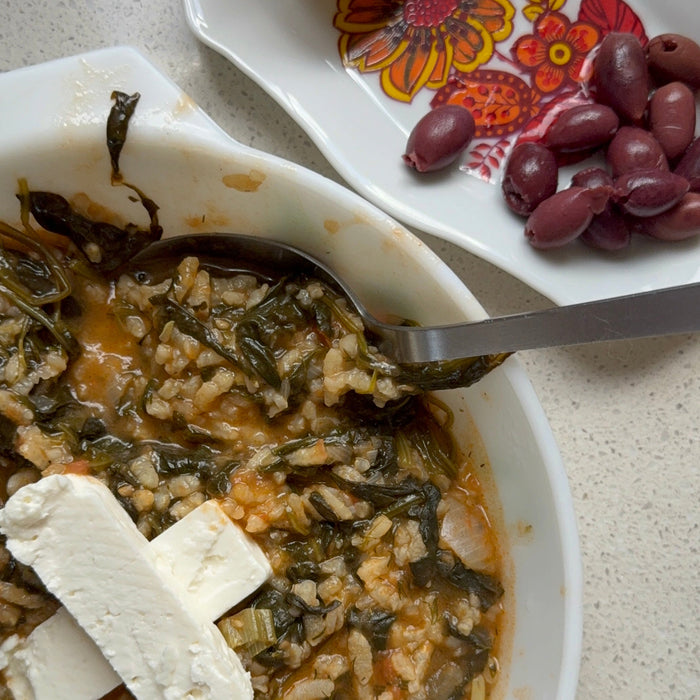 Greek Spinach Rice (Spanakorizo) With Options  🇬🇷🌿