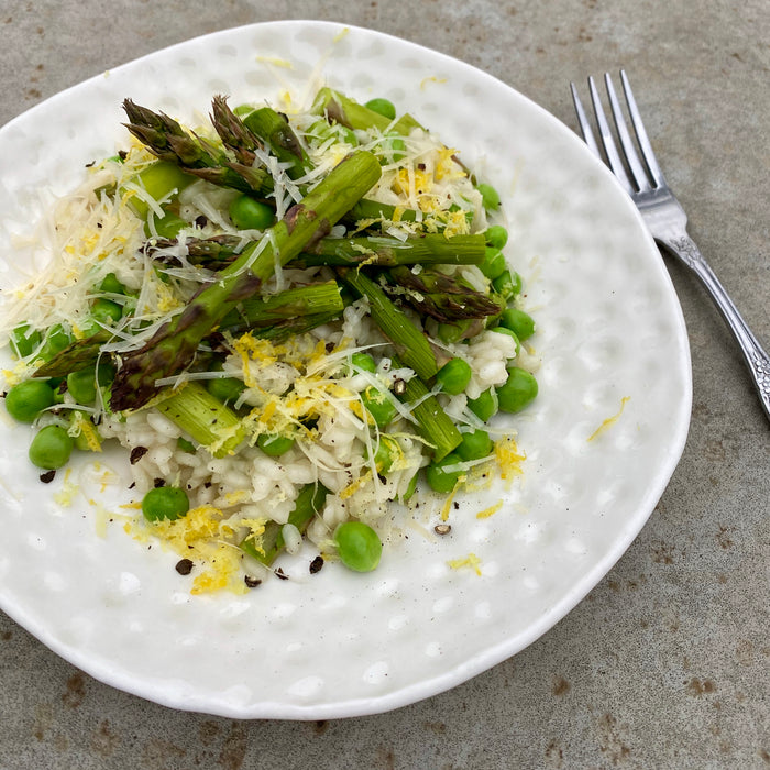 Asparagus Risotto using Ferron Carnaroli Rice 🌱Almost no stir