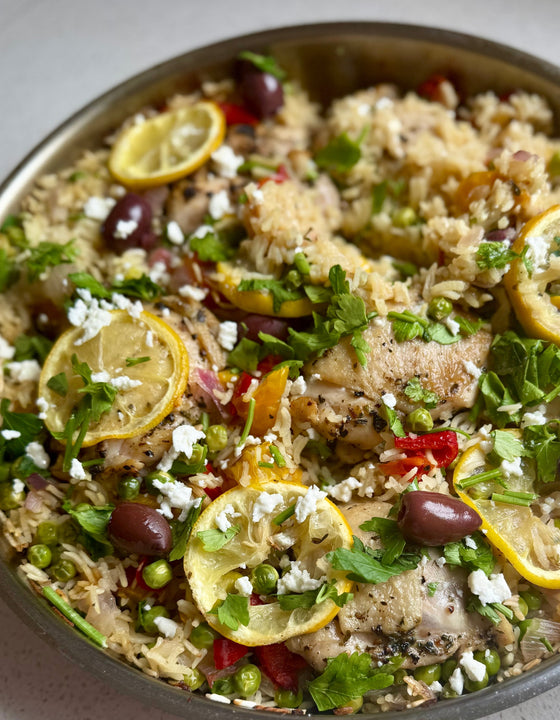 🍋Greek Lemony Chicken & Rice