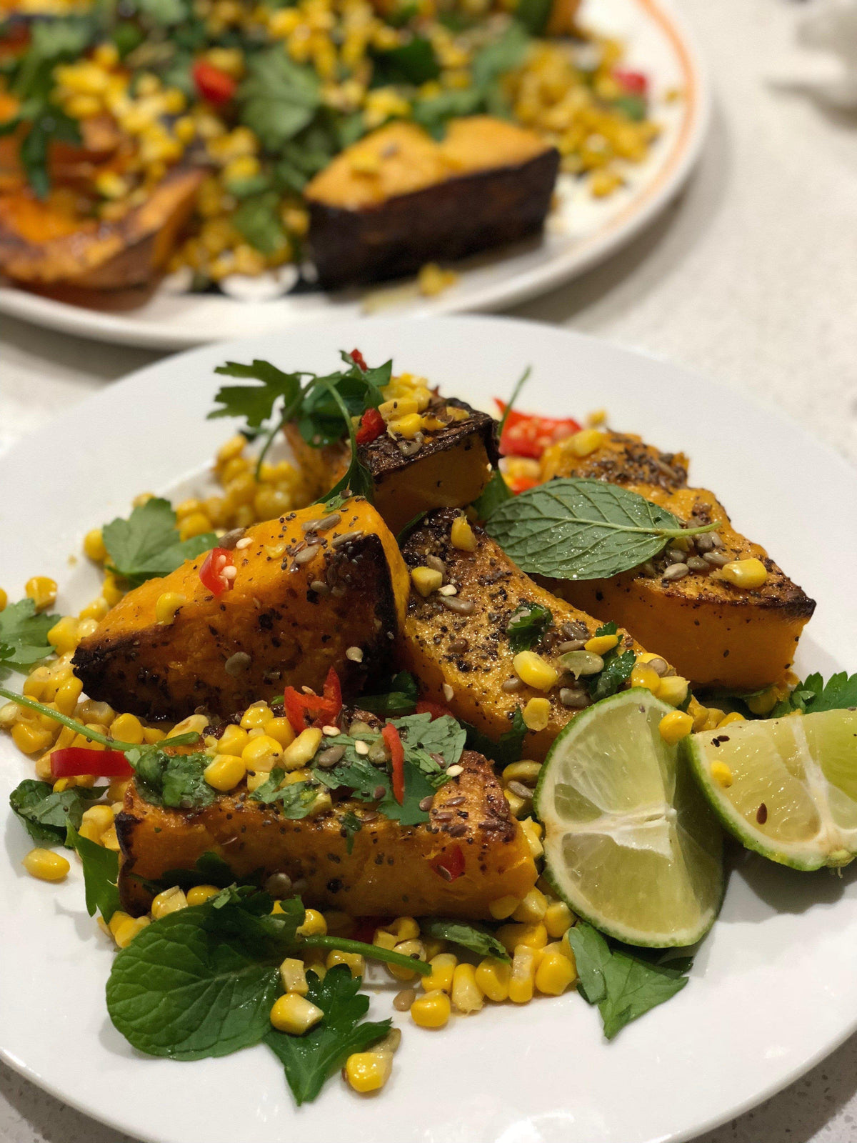 Roasted Pumpkin with Sweet Corn Salsa 🌽 Ottolenghi Style — Fresh Connection