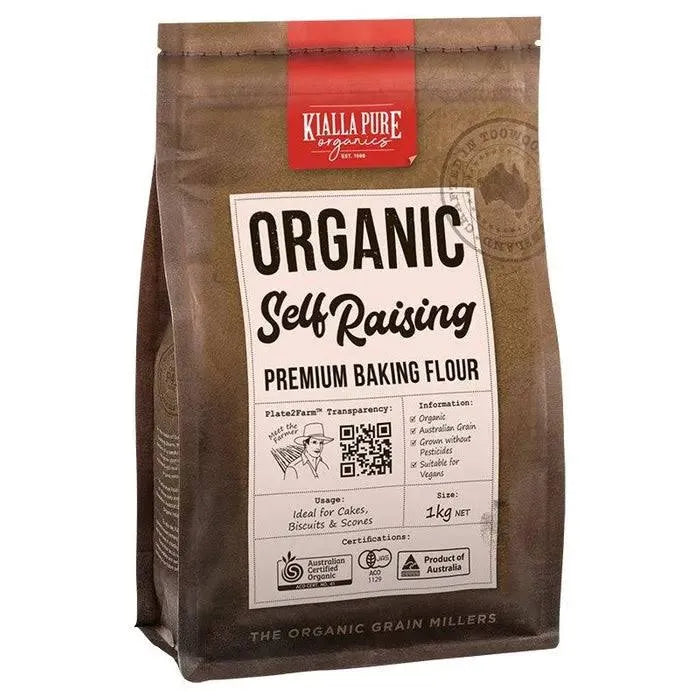 Kialla Pure Organic Unbleached Self Raising Flour 1kg
