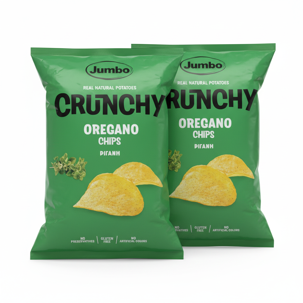 2 x JUMBO Potato Chips with Oregano 90g
