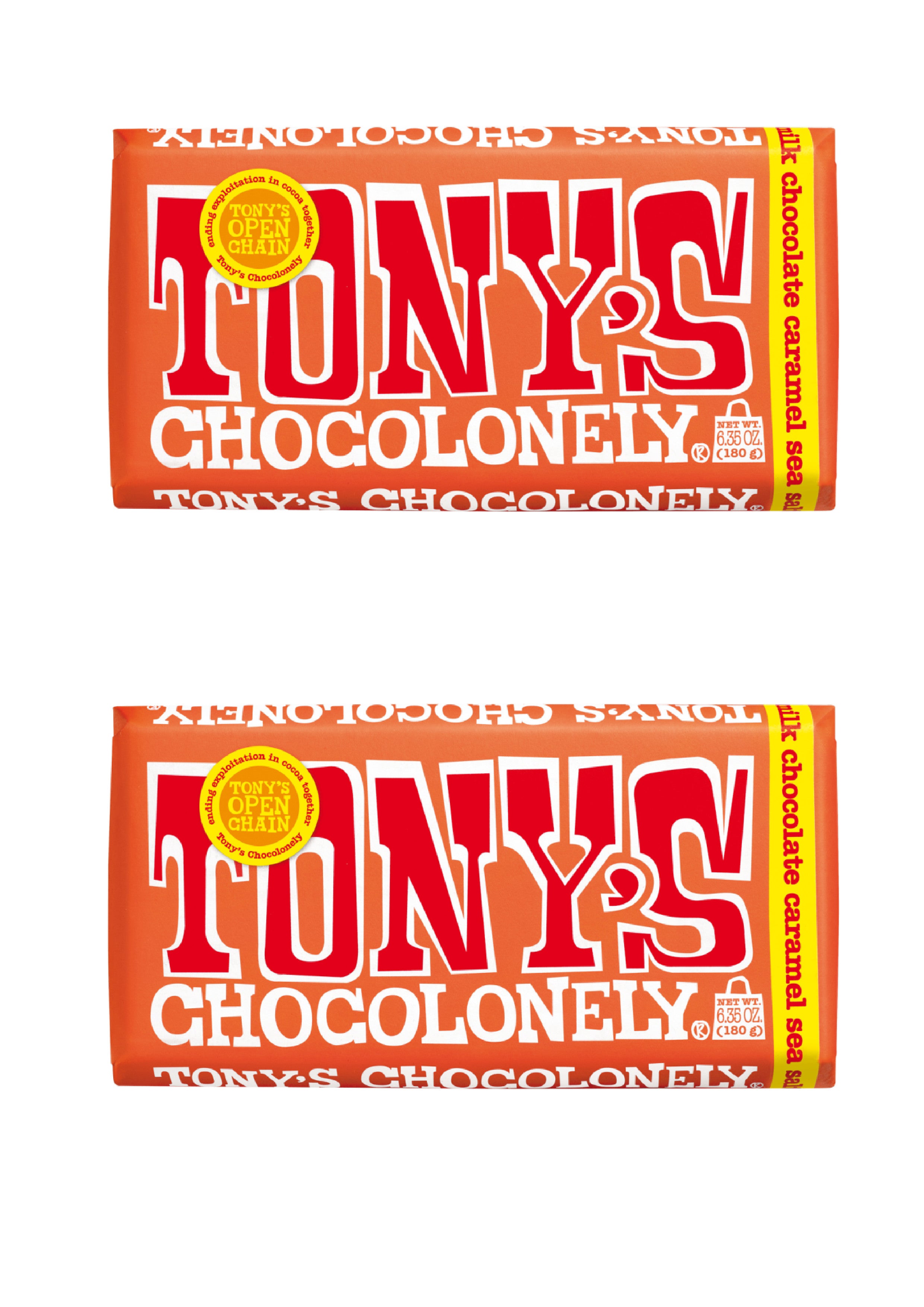 Debbie's SPECIAL 2 X Tony’s Chocolonely Milk Caramel Sea Salt 180g-Fresh Connection Brighton VIC