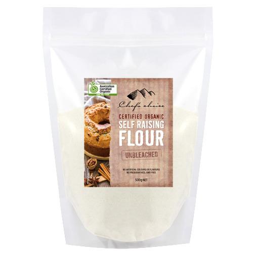 Certified Organic Unbleached Self Raising Flour 500g-Groceries-Chef's Choice-Fresh Connection