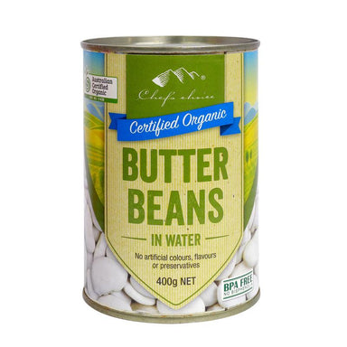 Chef’s Choice Organic Butter Beans 400g-Groceries-Chef's Choice-Fresh Connection