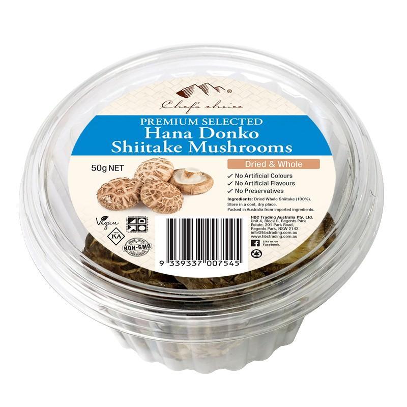 Shitake Label Chef’s Choice Shitake Dried Mushrooms 50g — Fresh Connection