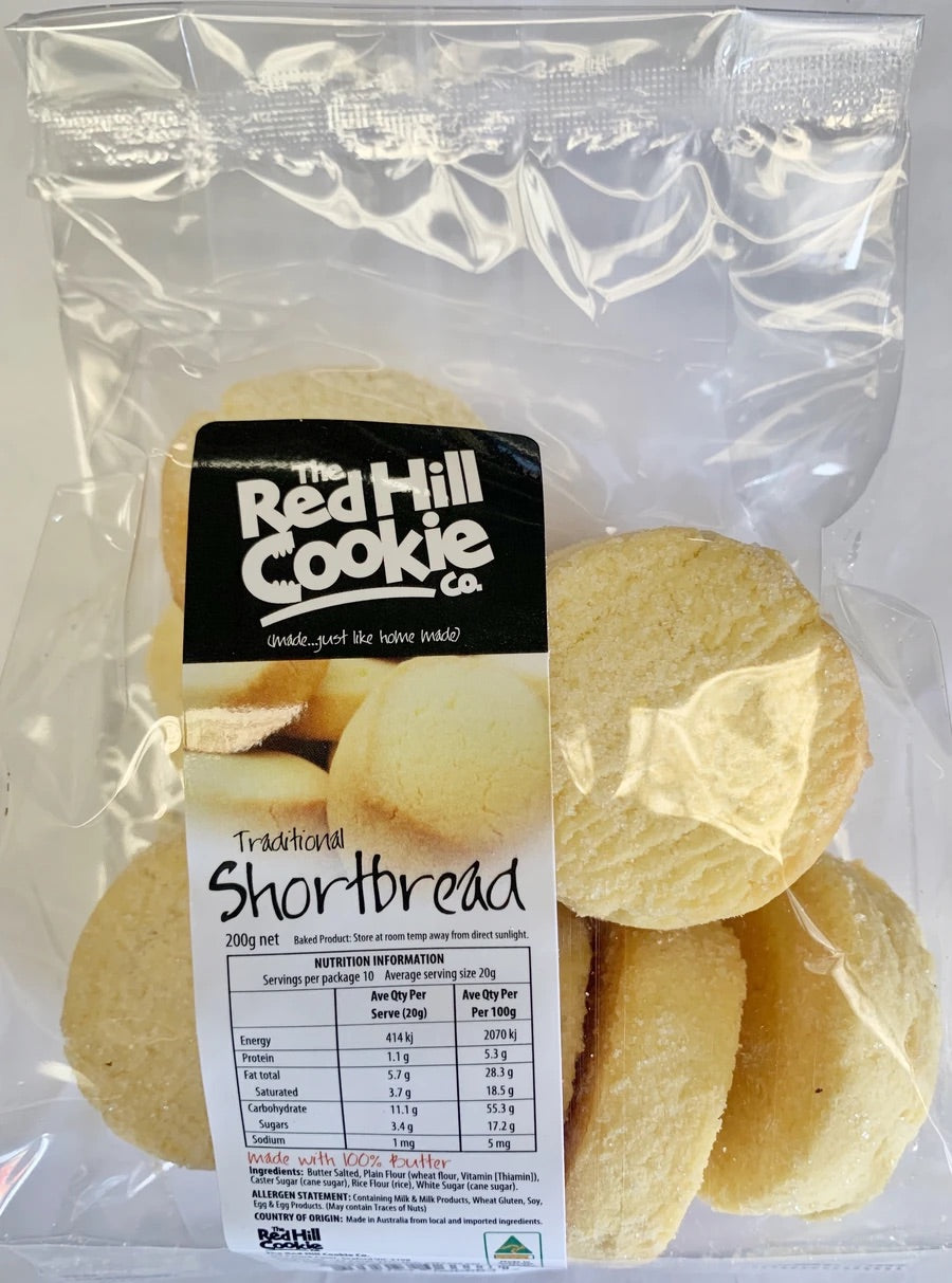 The Red Hill Cookie Co Shortbread 200g