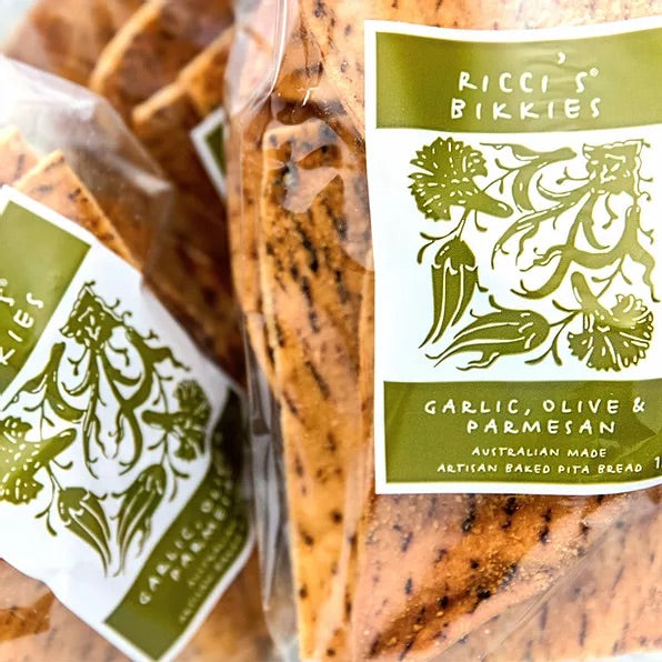 Ricci’s Bikkies Garlic, Olive and Parmesan 120g