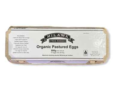 Milawa Organic Free Range Eggs 800g - 1 doz-Groceries-Milawa-Fresh Connection