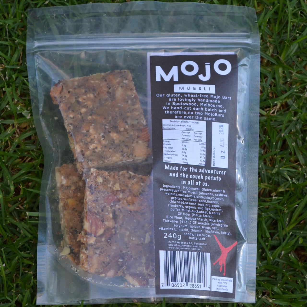 MOJO MUESLI Mojo Bars Gluten Free (4 Pack) 240g-Groceries-MOJO Muesli-Fresh Connection