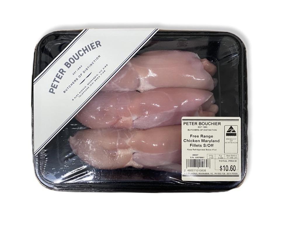 Peter Bouchier Free Range Chicken Maryland Fillets Skin Off (3 PK)-Groceries-Peter Bouchier-Fresh Connection