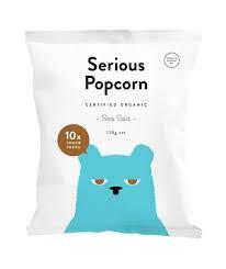Serious Popcorn - Sea Salt - 10 x snack packs 120g-Serious Popcorn-Fresh Connection