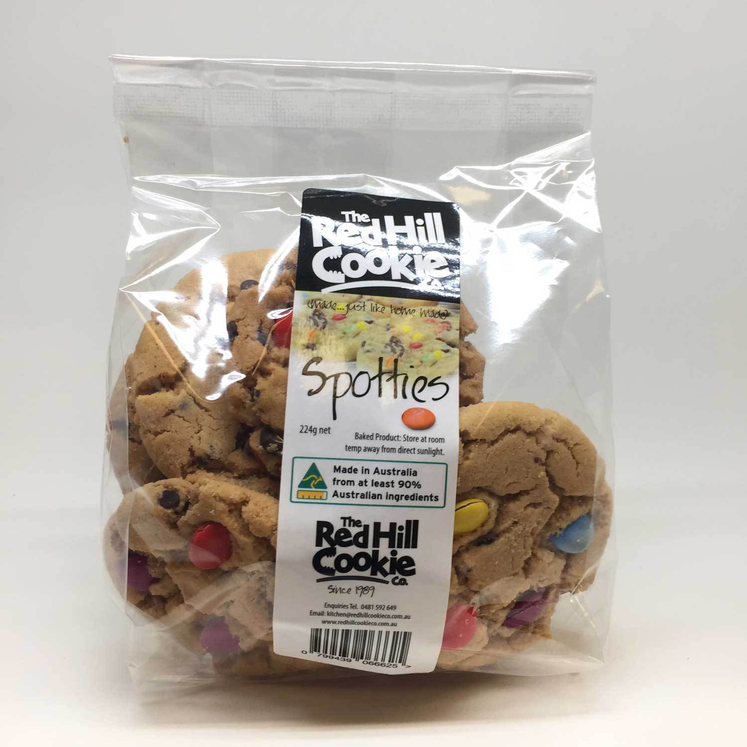 The Red Hill Cookie Co Spotties Cookies 240g-The Red Hill Cookie Co-Fresh Connection