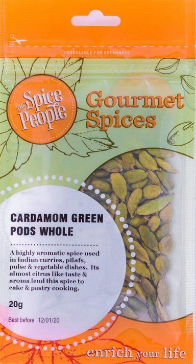 The Spice People Cardamon Green Whole Pods 15g-The Spice People-Fresh Connection